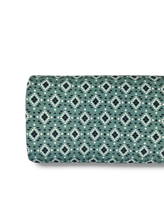 * Unique Design * Willow Ribbed Knit Rustic Aztec Teal