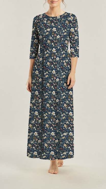 * Unique Design * Willow Ribbed Knit Blue Meadow