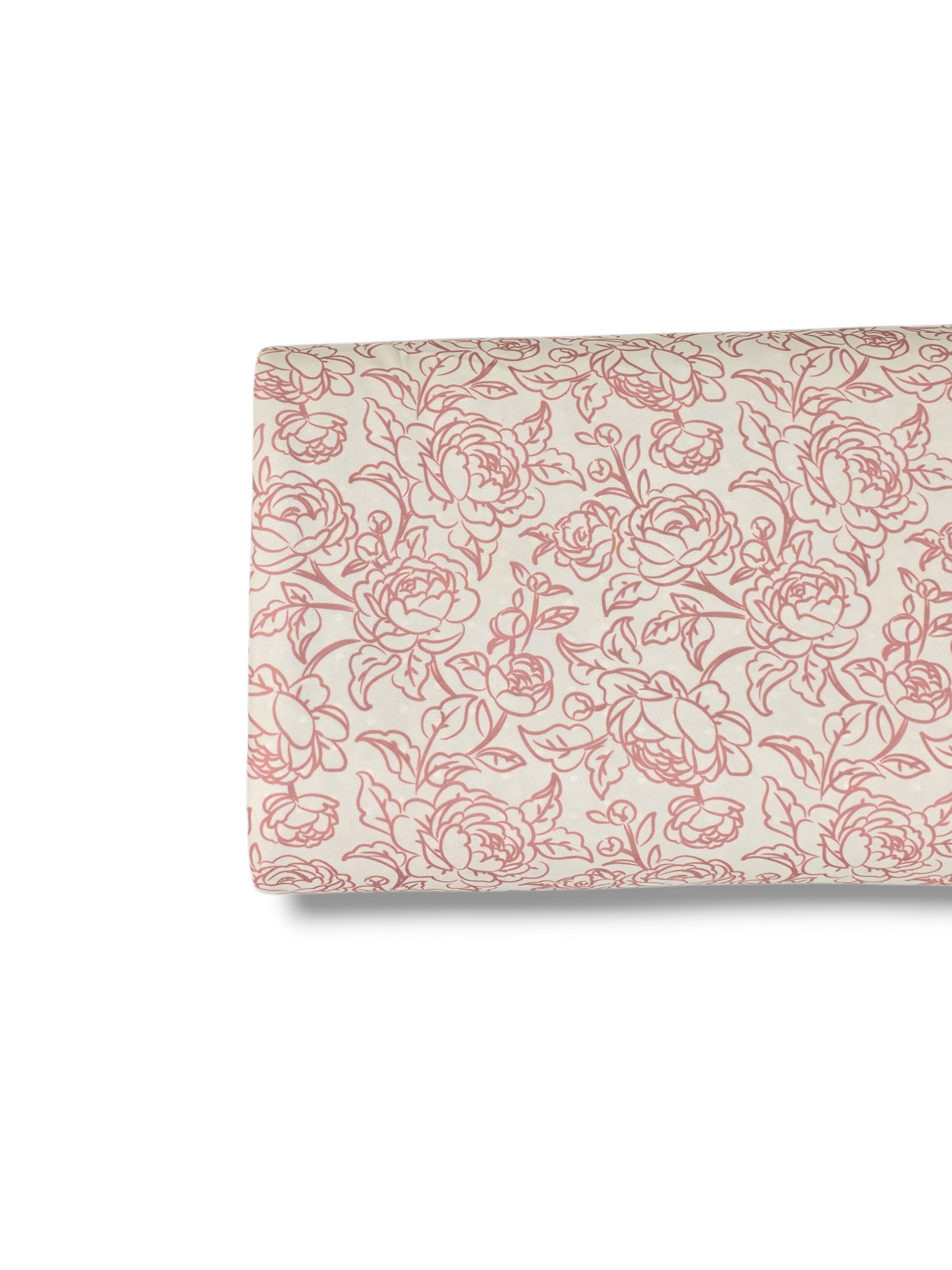 * Unique Design * Swiss Dot Knit Whispering Blooms Vintage Pink