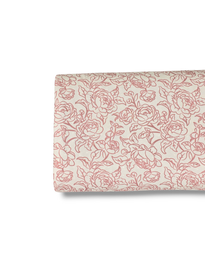 * Unique Design * Swiss Dot Knit Whispering Blooms Vintage Pink