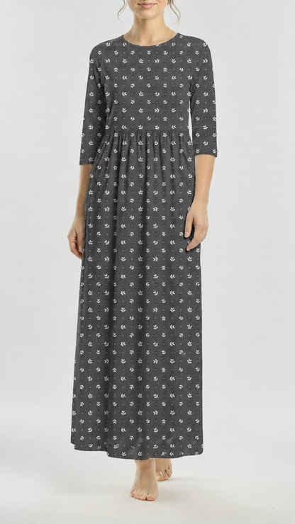 * Unique Design * Linen Moonlit Sprigs Slate