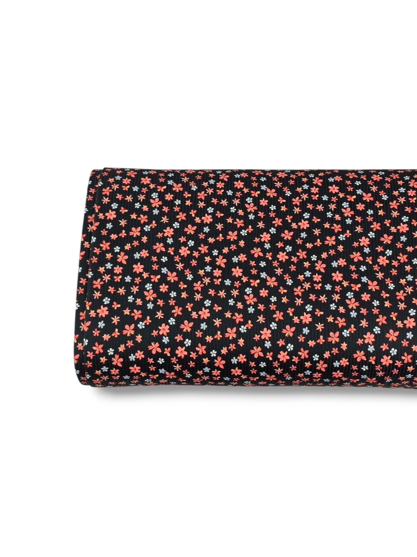 *Unique Design* Willow Ribbed Knit Sunrise Petals Black