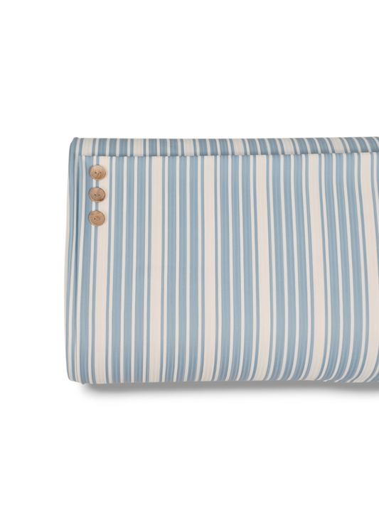 *Unique Design* Willow Ribbed Knit Basic Stripe Denim Blue