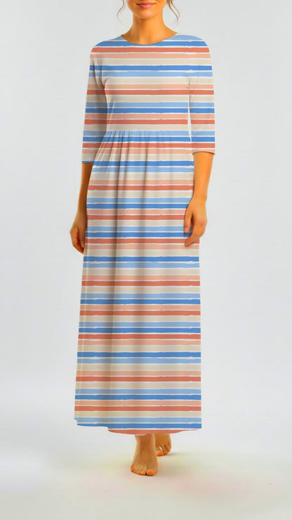 *Unique Design* Willow Ribbed Knit Painted Palette Dusk