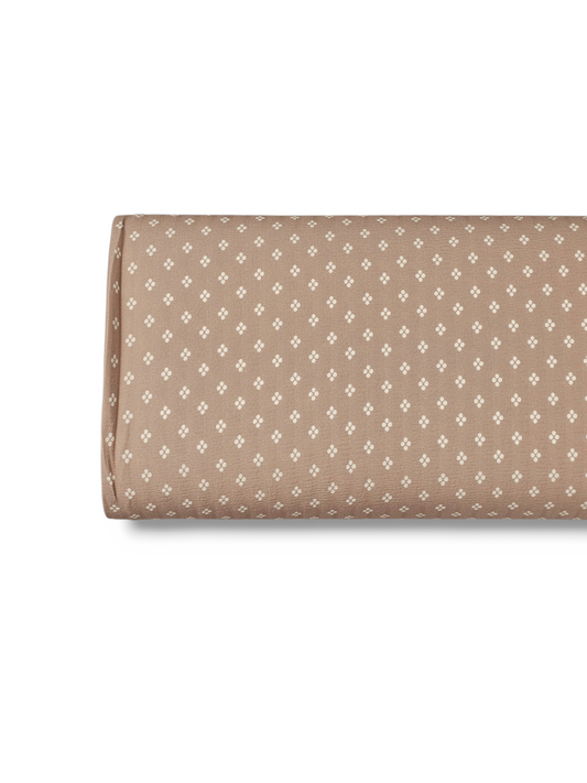 Poly Crepe Ditsy Diamonds Tan