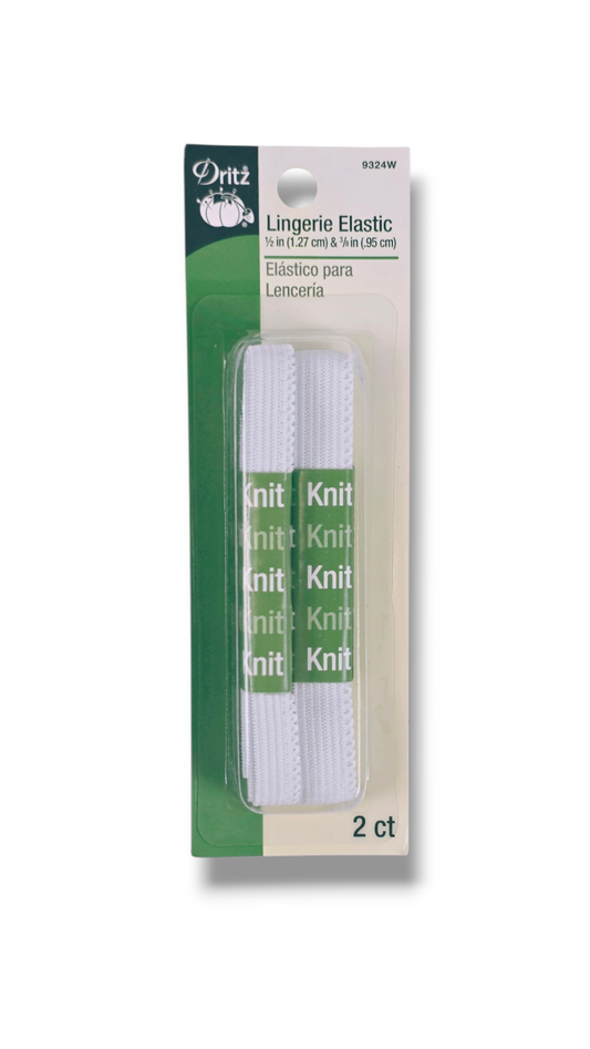½" Lingerie Elastic White