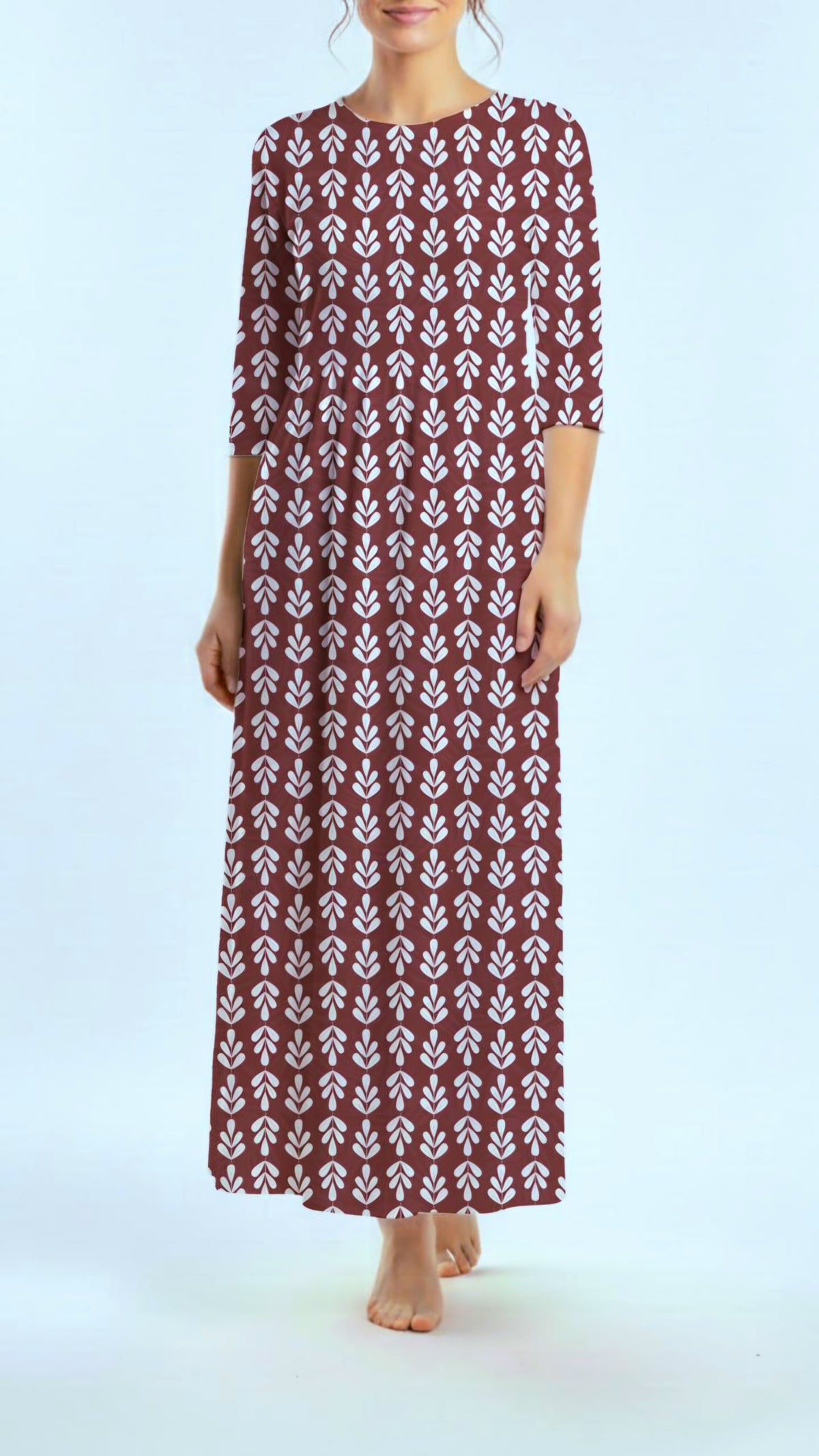 * Unique Design * Pointelle Winter Scandinavian Wine