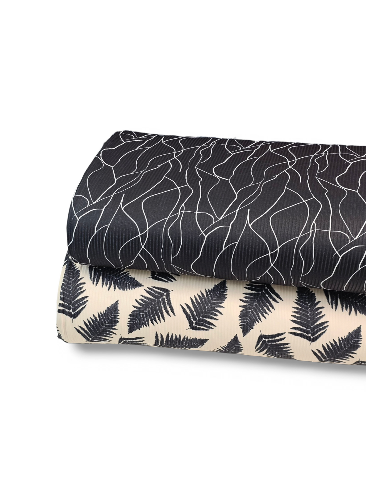 *Unique Design* Willow Ribbed Knit Geometric Sketch Black