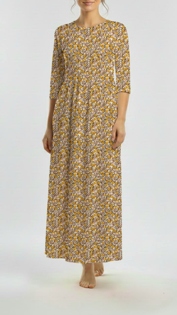 *Unique Design* Willow Ribbed Knit Sweetfeilds Floral Sunshine