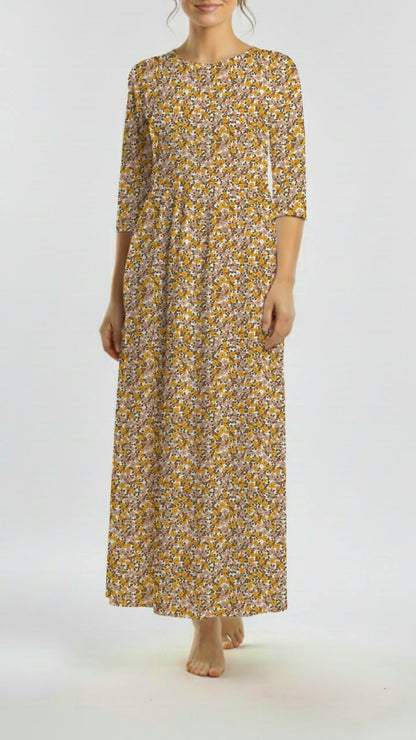*Unique Design* Willow Ribbed Knit Sweetfeilds Floral Sunshine