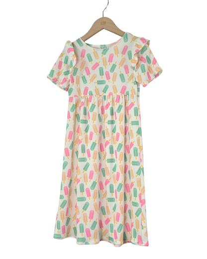 2-3 Yr Ribbed Knit Popsicle Paradise Dress