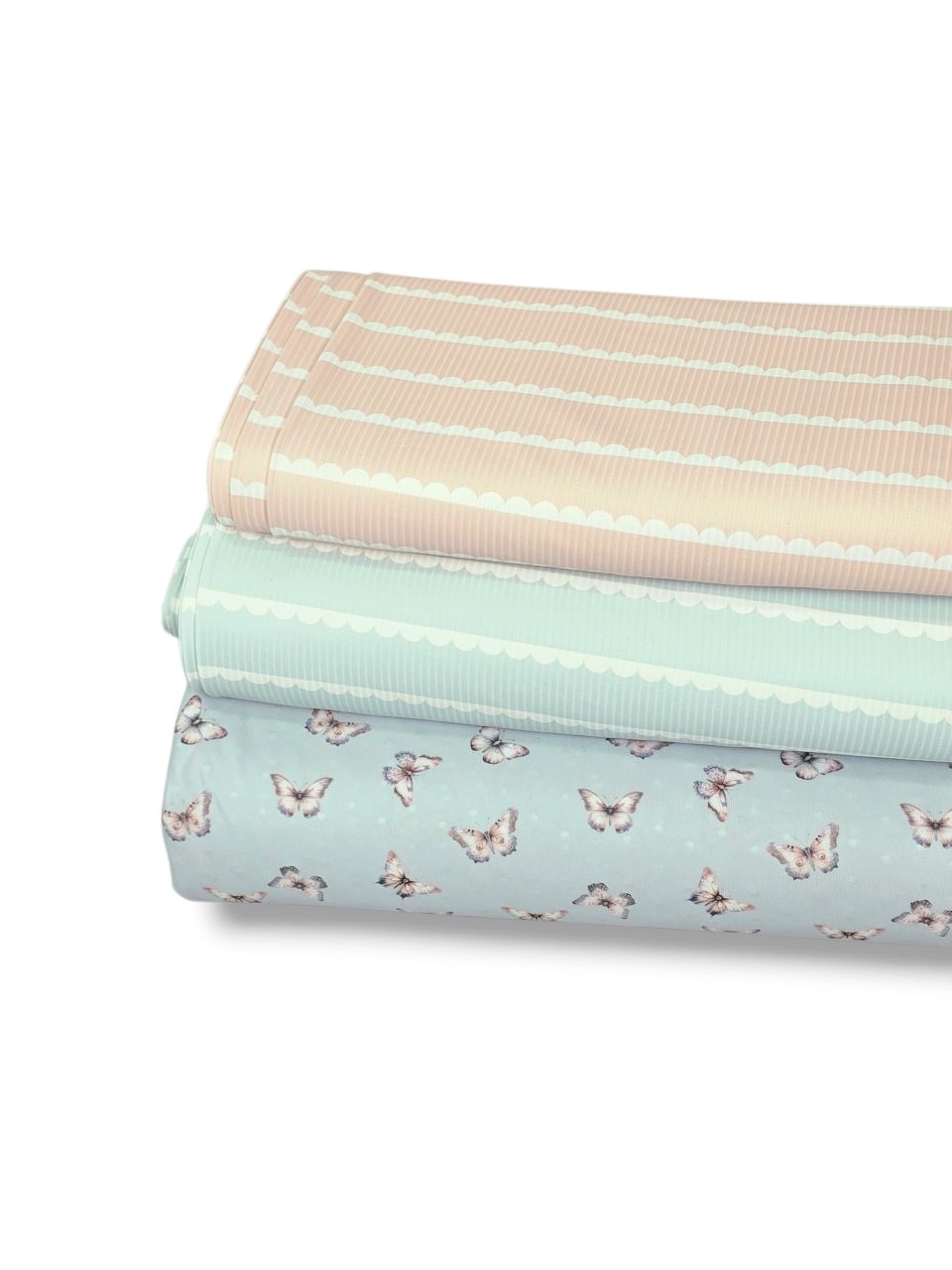 *Unique Design* Swiss Dot Knit Butterfly Meadow Mint