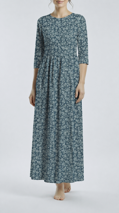 *Unique Design* Crinkled Crepe Classic Rose Teal