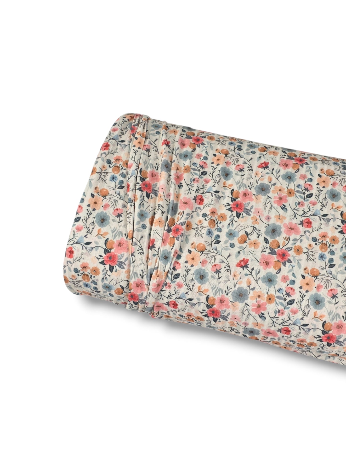 *Unique Design* Cotton Feel Ribbed Knit Cottage Wildflower