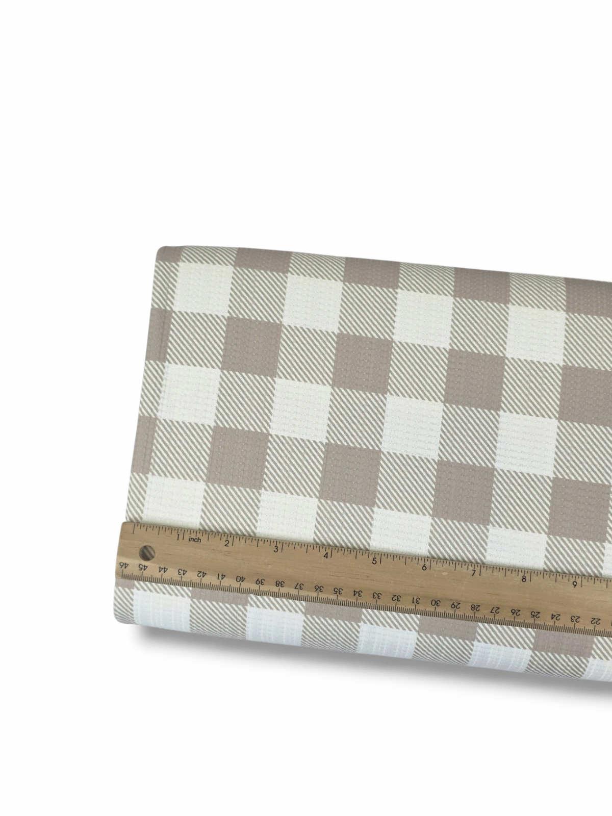 * Unique Design * Pointelle Simple Gingham Tan