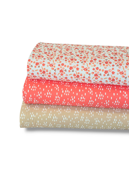 *Unique Design* Willow Ribbed Knit Sweet Meadow Coral