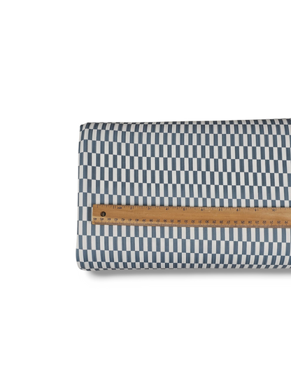 *Unique Design* Willow Ribbed Knit Modern Grid Dusty Blue