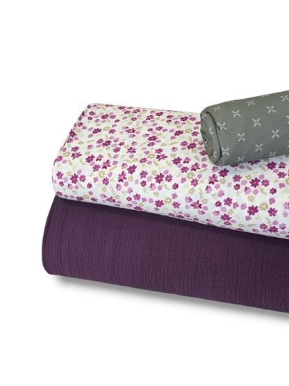 *Unique Design* Crinkled Crepe Sweet Meadow Lavender