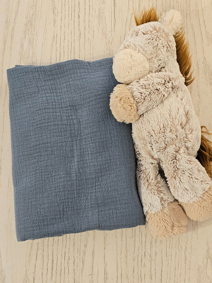 Cotton Crinkle Solid Teal