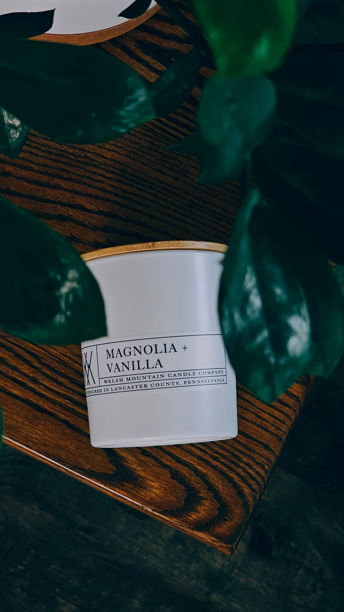 Magnolia+Vanilla Coconut Wax Candle Bamboo Lid 16 Oz