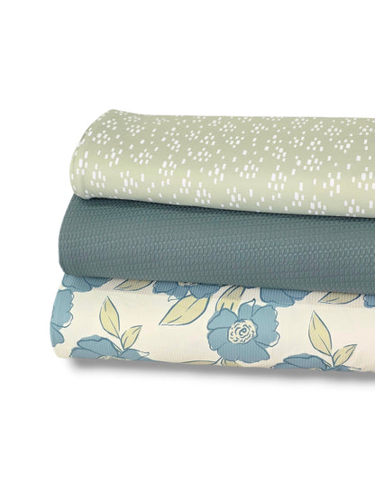 *Unique Design* Willow Ribbed Knit Airy Blossom Blue