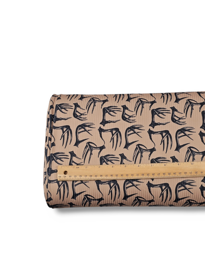 *Unique Design* Willow Ribbed Knit Black Antlers Tan