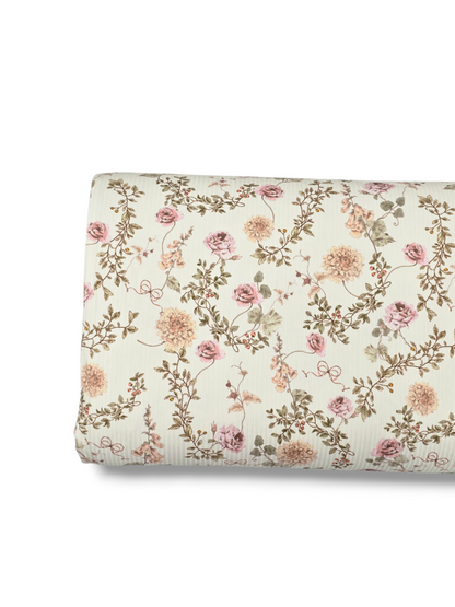 *Unique Design* Willow Ribbed Knit Vintage Rose Arbor Cream