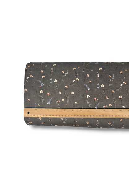 * Unique Design * Linen Ivory Wildflowers Mocha