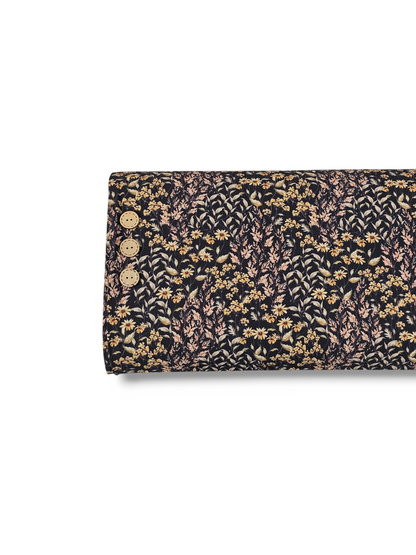 Poly Crepe Wheatfield Whimsy Black