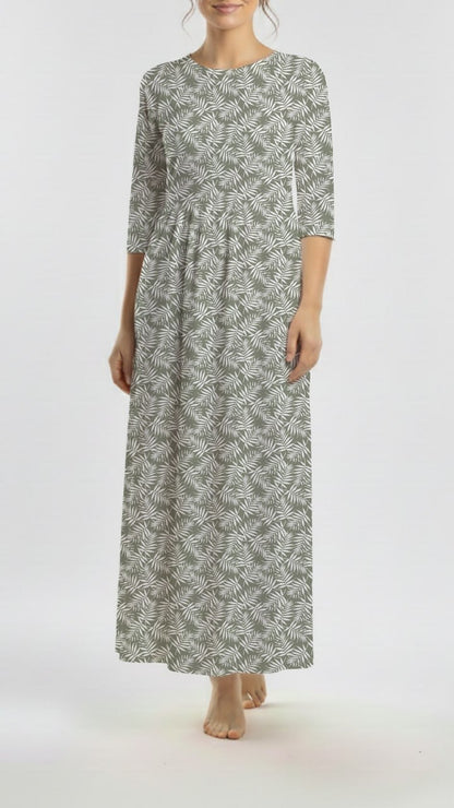 Poly Crepe Lush Palms Sage