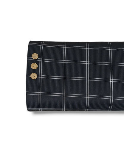 *Unique Design* Willow Ribbed Knit Modern Graph Black