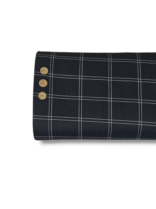 *Unique Design* Willow Ribbed Knit Modern Graph Black