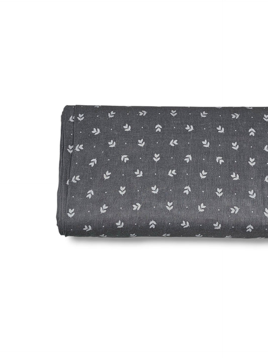 * Unique Design * Linen Moonlit Sprigs Slate