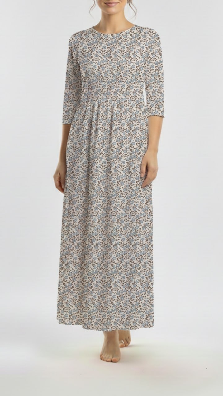 *Unique Design* Willow Ribbed Knit Vintage Flora Blue