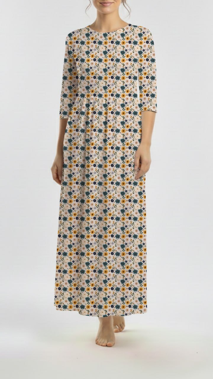 *Unique Design* Swiss Dot Knit Bloom & Breeze Cream