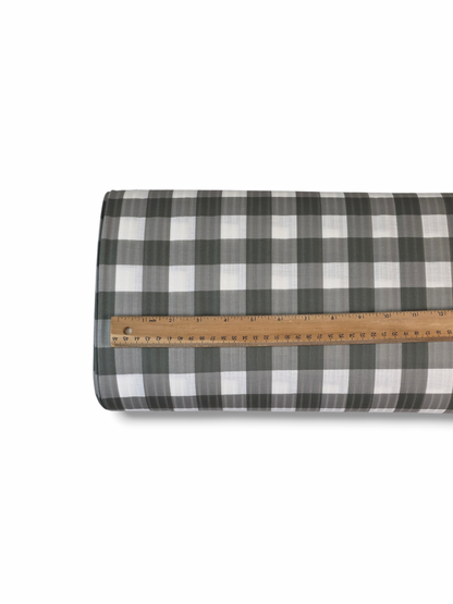 * Unique Design * Ribbed Knit Cotton Feel Fall Gingham Sage Green