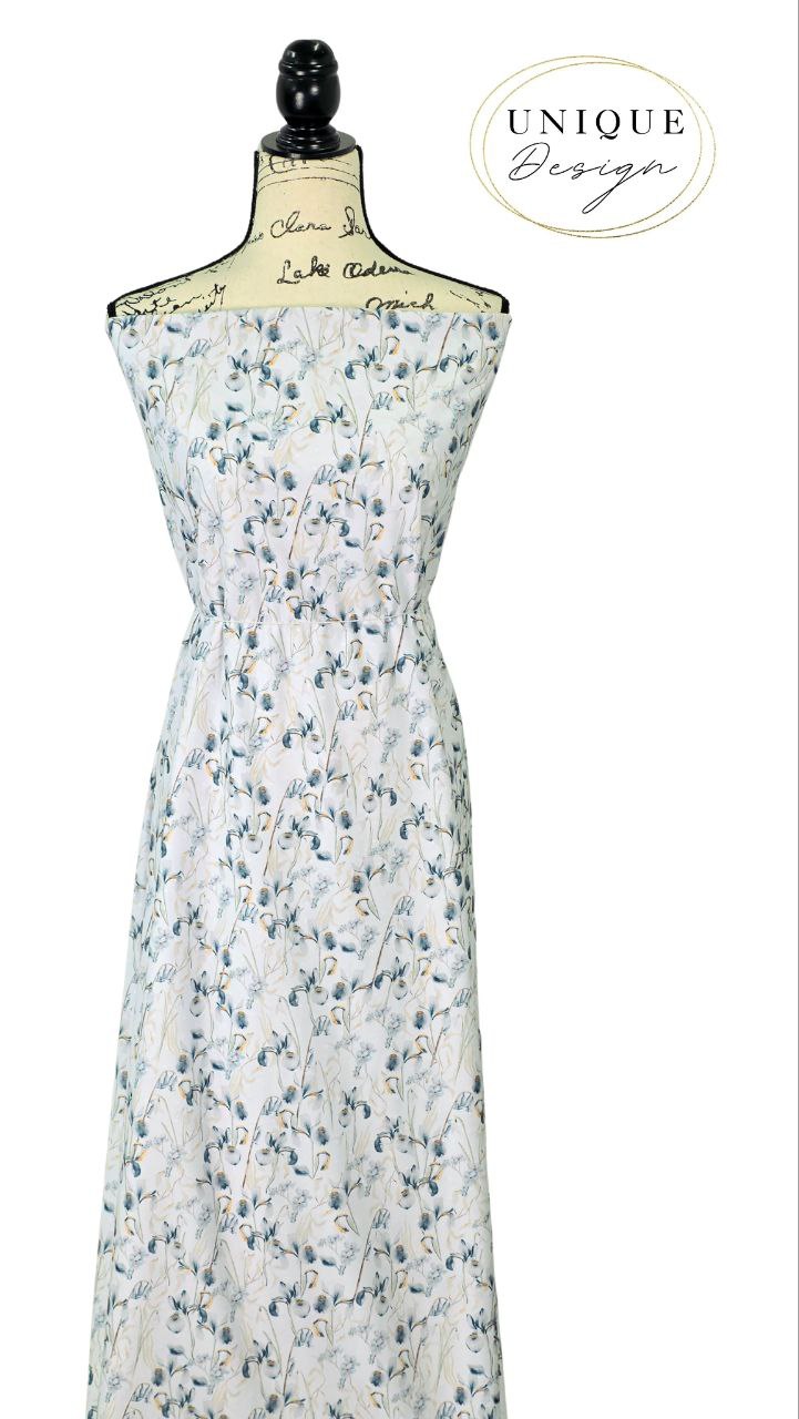 *Unique Design* Swiss Dot Knit Frosted Iris White