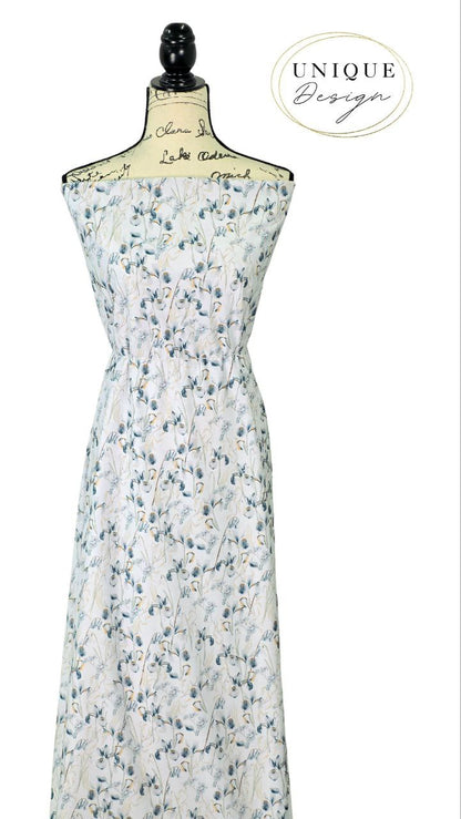 *Unique Design* Swiss Dot Knit Frosted Iris White