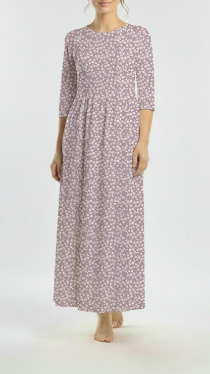 *Unique Design* Willow Ribbed Knit Mini White Symphony Lavender Rose