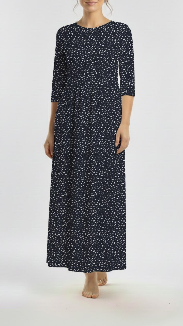 *Unique Design* Willow Ribbed Knit Abstract Breeze Charcoal