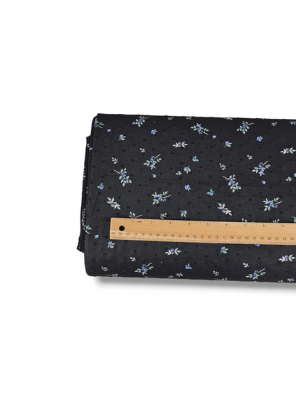 *Unique Design* Swiss Dot Knit Vintage Blueberry Black