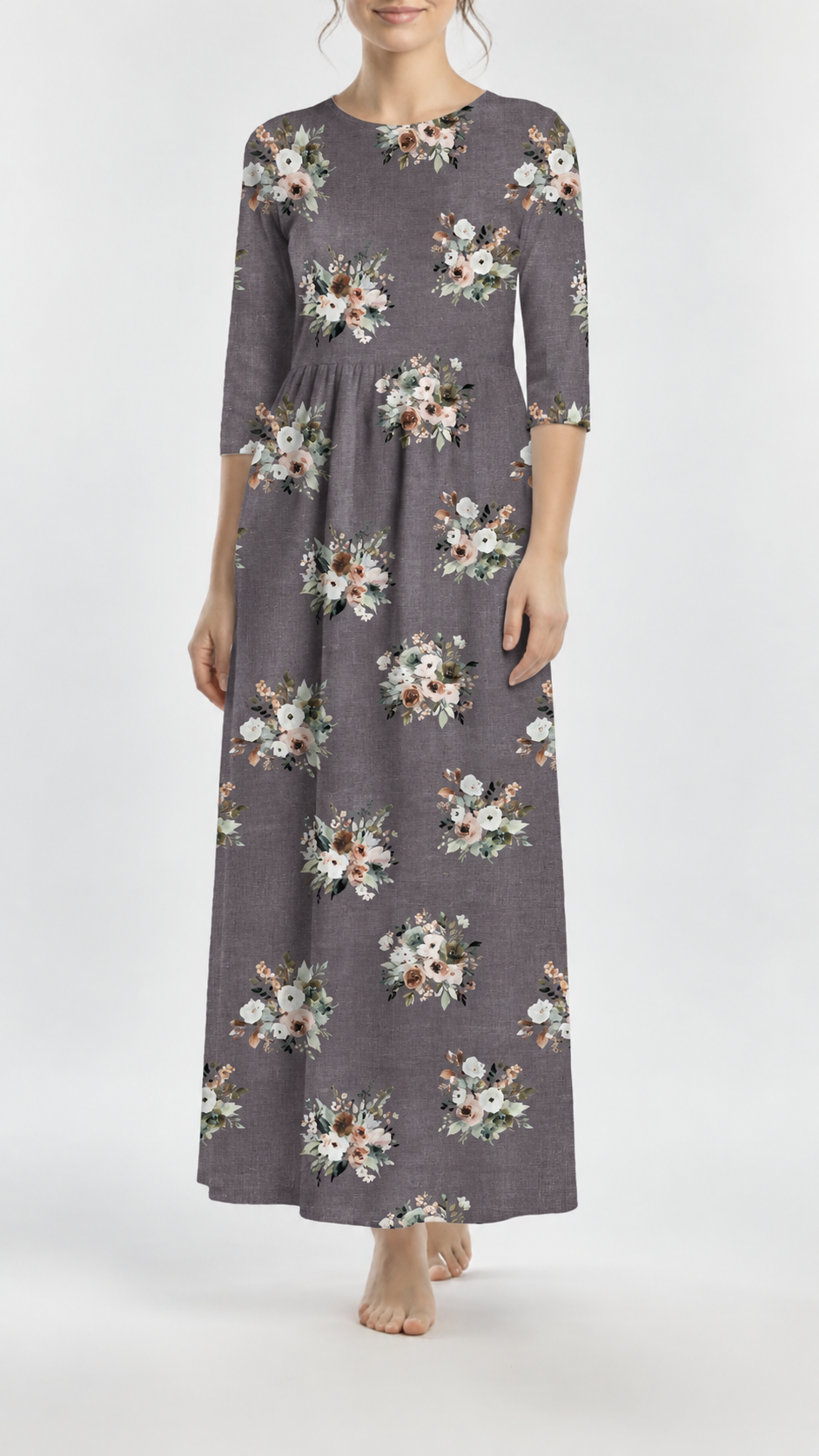 * Unique Design * Linen Song Of Autumn Dusky Olive