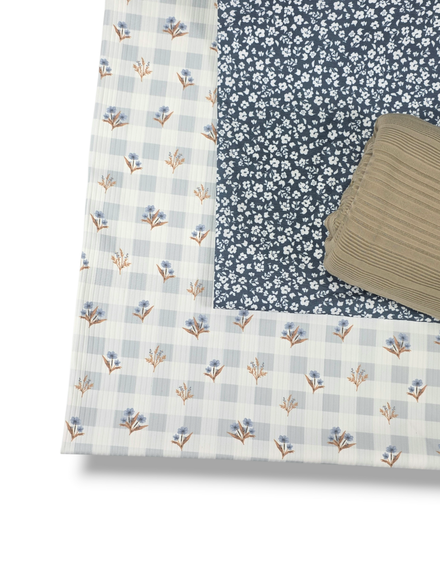*Unique Design* Crinkled Crepe Sweet Blossom Dusty Blue