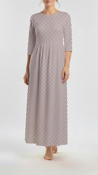 * Unique Design * Linen Modern Grid Mocha