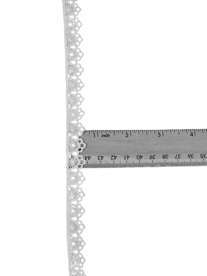5/8" White Venise Lace w/ Sequins