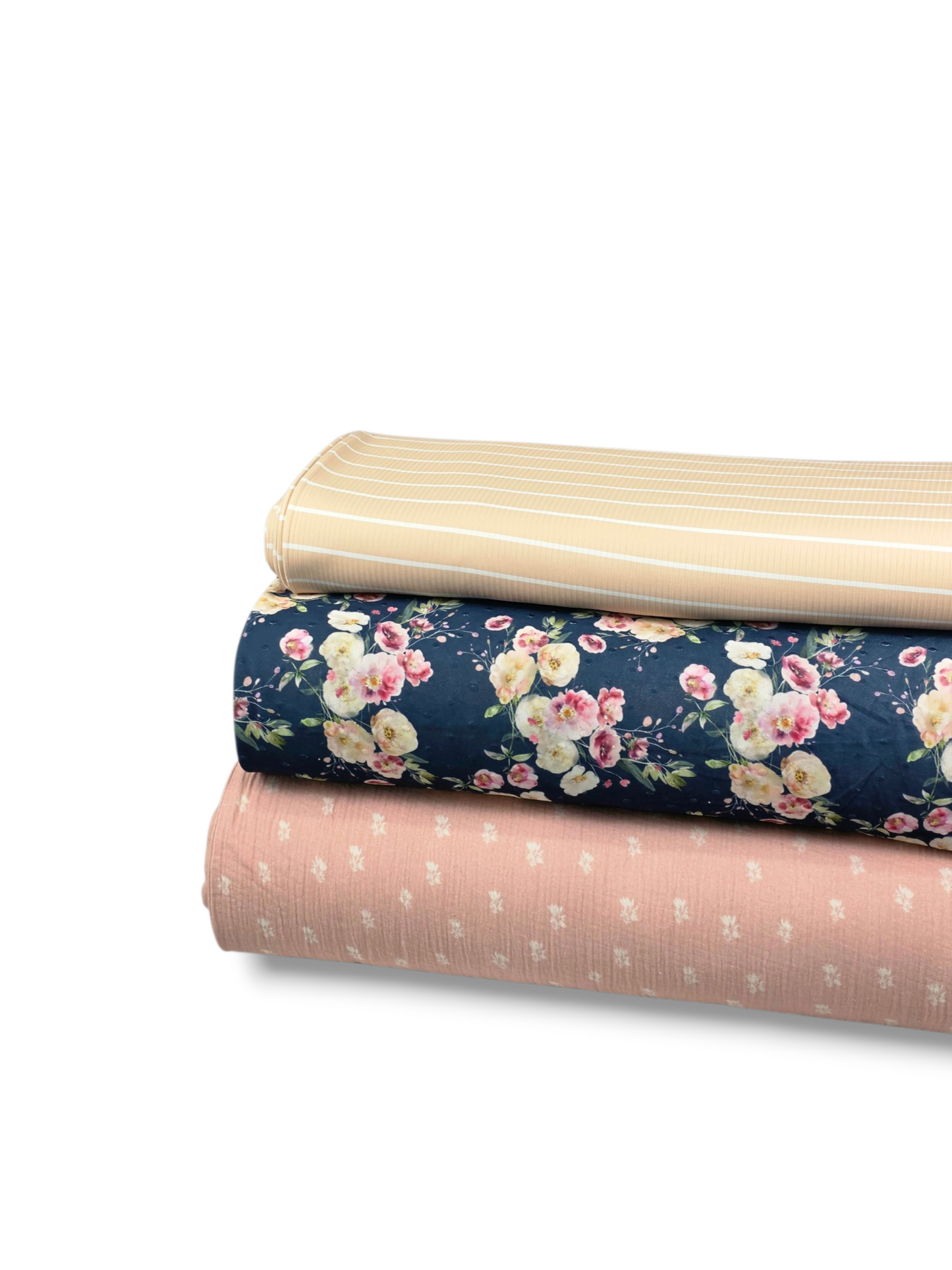*Unique Design* Swiss Dot Knit Fuchsia Bloom Navy
