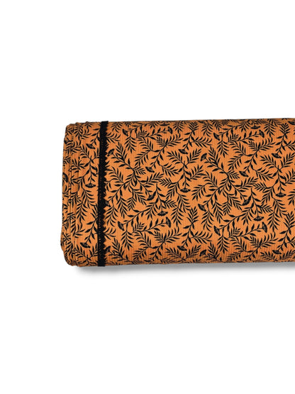 *Unique Design* Willow Ribbed Knit Black Vines Copper
