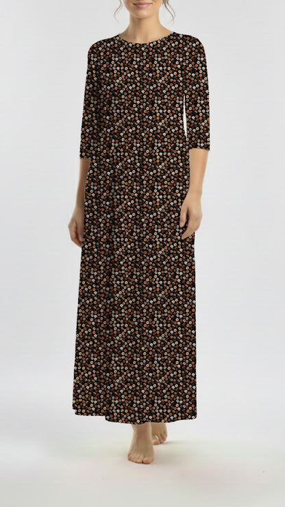 Reign Rib Knit Autumn Meadows Black