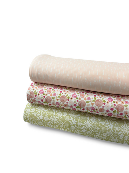 *Unique Design* Swiss Dot Knit Daisy Garden Lime