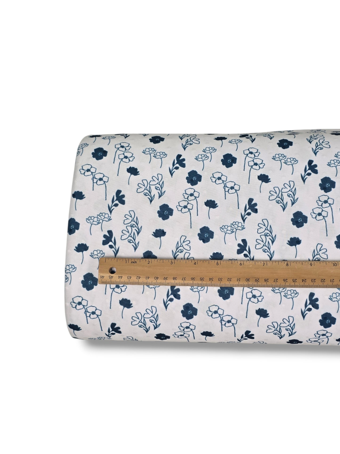 *Unique Design* Swiss Dot Knit Blossom Breeze Deep Teal